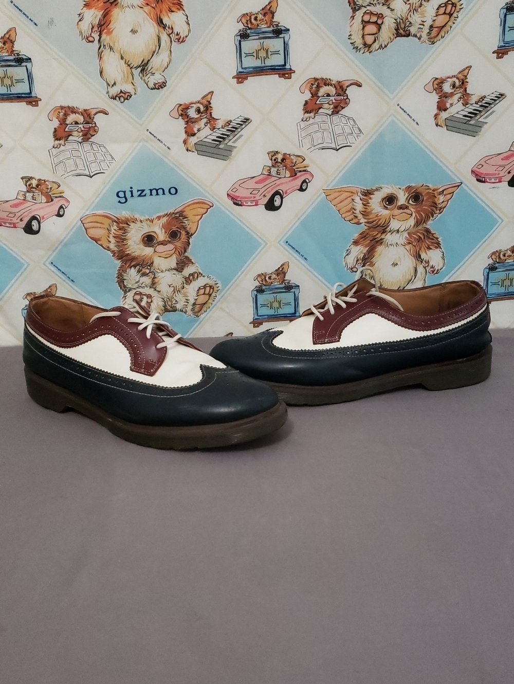 Dr. Martens 3989 Brogues Navy, White & Burgundy Size 14